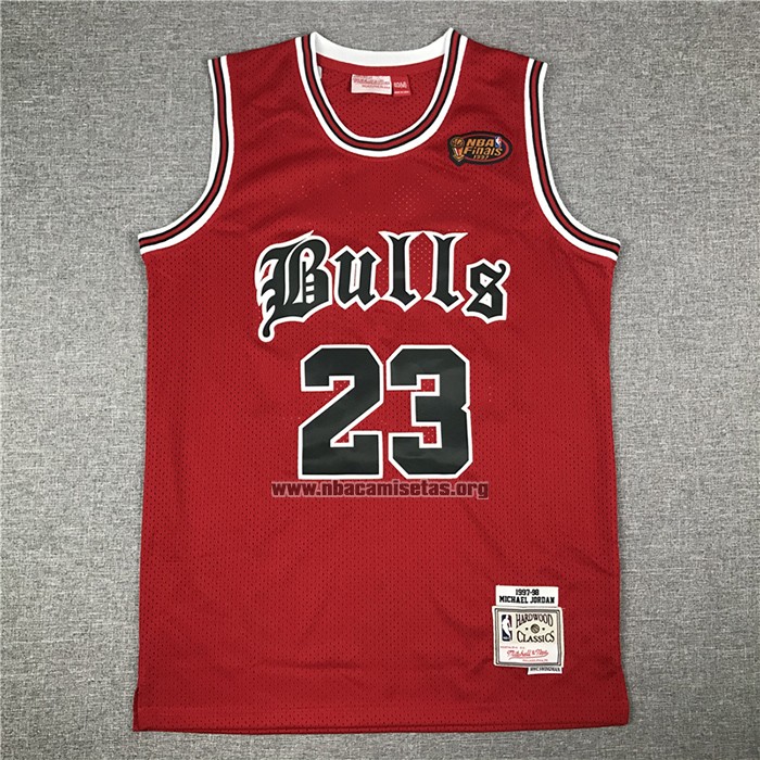 Camiseta Chicago Bulls Michael Jordan NO 23 Retro Rojo2